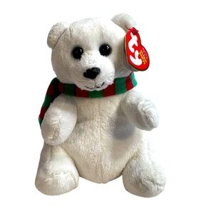 Ty Beanie Baby collection Snowdrop Polar Bear with Scarf MWMT
